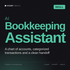 AI Bookkeeping Assistant AI skill by KissMySkills, cover