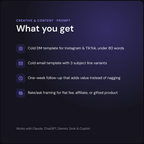 AI Brand Outreach DM Generator — what you get