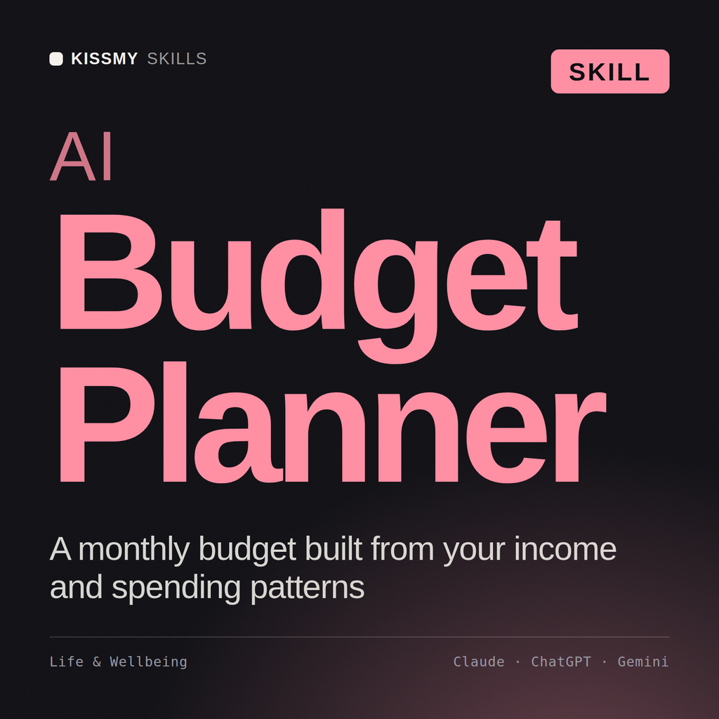 AI Budget Planner AI skill by KissMySkills, cover