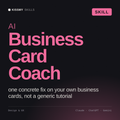 AI Business Card Coach AI skill by KissMySkills, cover
