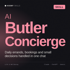 AI Butler Concierge AI skill by KissMySkills, cover