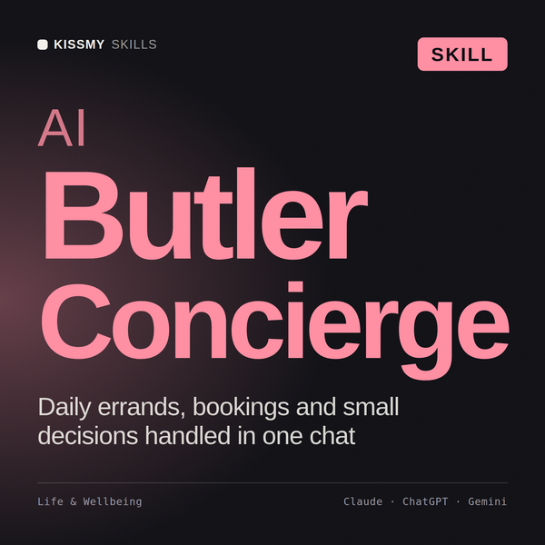 AI Butler Concierge AI skill by KissMySkills, cover