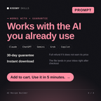 The AI Recipe Builder AI prompt works with Claude, ChatGPT, Gemini and any AI chat, 30-day money-back guarantee