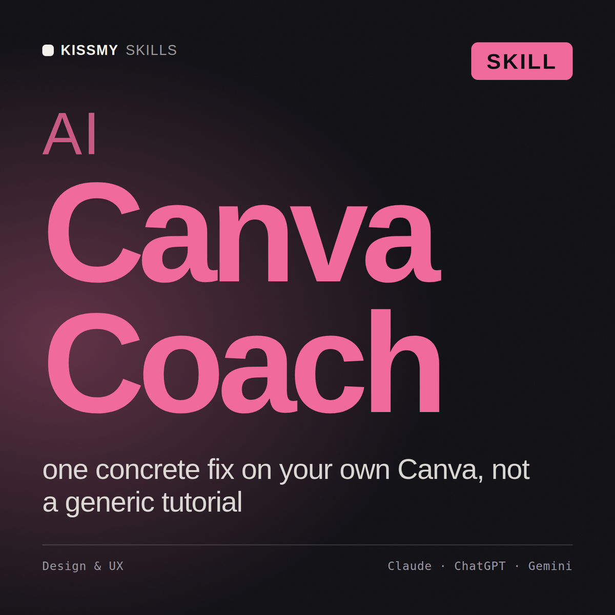 AI Canva Coach AI skill by KissMySkills, cover