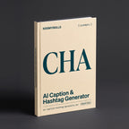 Caption & Hashtag Generator prompts for Claude by KissMySkills, warm oat laid paper cover with the monogram CHA