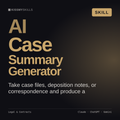 AI Case Summary Generator AI skill by KissMySkills, cover
