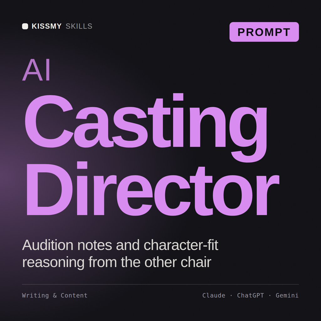 AI Casting Director AI prompt by KissMySkills, cover