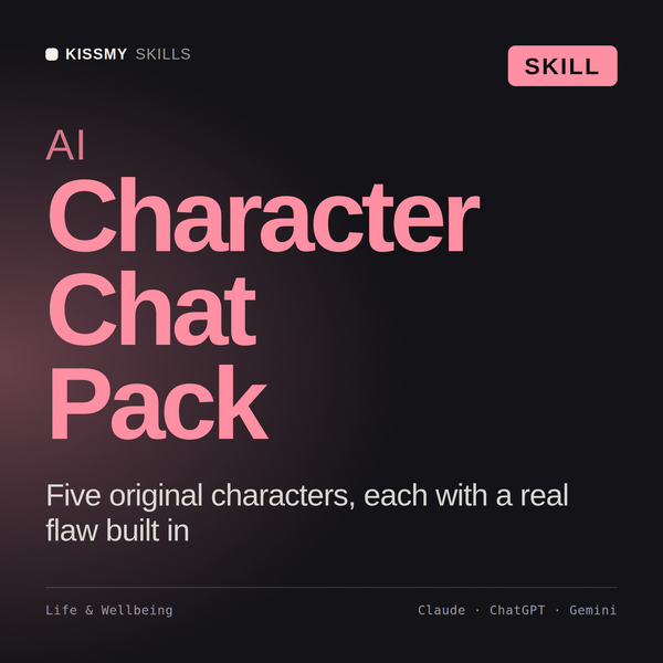 AI Character Chat Pack AI skill by KissMySkills, cover