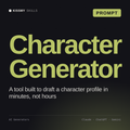 Character Generator AI prompt by KissMySkills, cover