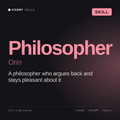 Philosopher, Orin AI skill by KissMySkills, cover