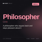 Philosopher, Orin AI skill by KissMySkills, cover