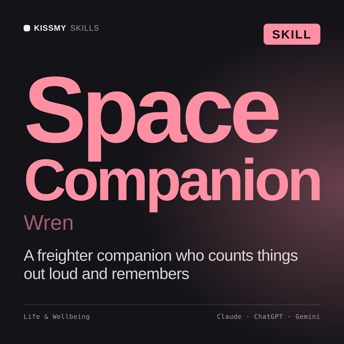 Space Companion, Wren AI skill by KissMySkills, cover