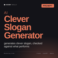 AI Clever Slogan Generator AI prompt by KissMySkills, cover