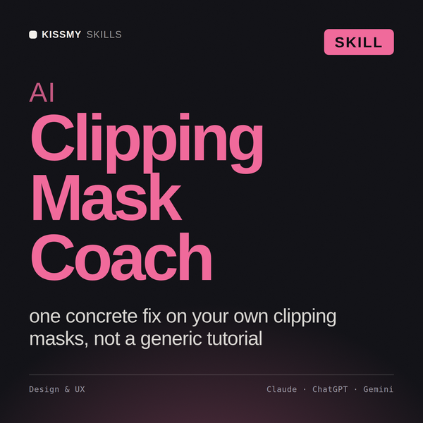 AI Clipping Mask Coach AI skill by KissMySkills, cover