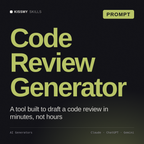 Code Review Generator AI prompt by KissMySkills, cover