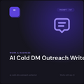 AI Cold DM Outreach Writer prompt cover