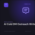 AI Cold DM Outreach Writer prompt cover