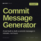 Commit Message Generator AI prompt by KissMySkills, cover