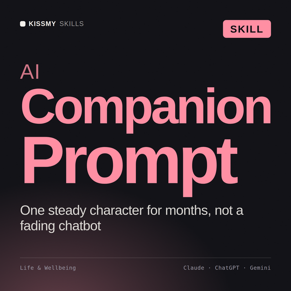 AI Companion Prompt AI skill by KissMySkills, cover