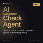 AI Compliance Check Agent AI skill by KissMySkills, cover