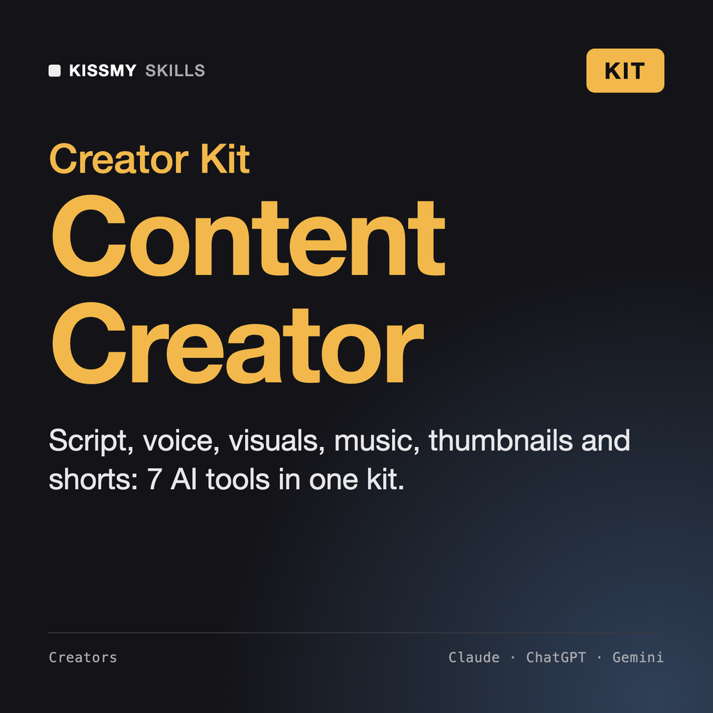 AI Content Creator Kit by KissMySkills, cover