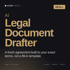 AI Legal Document Drafter AI skill by KissMySkills, cover