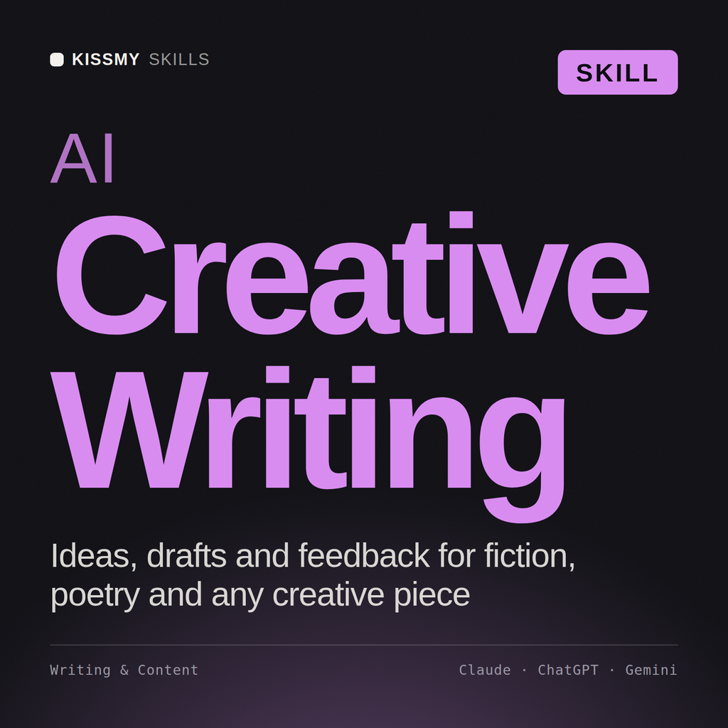 AI Creative Writing AI skill by KissMySkills, cover