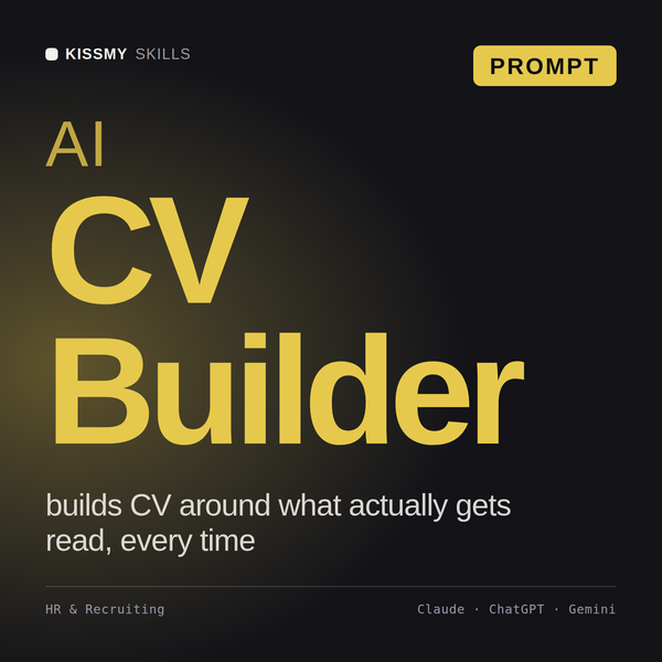 AI CV Builder AI prompt by KissMySkills, cover