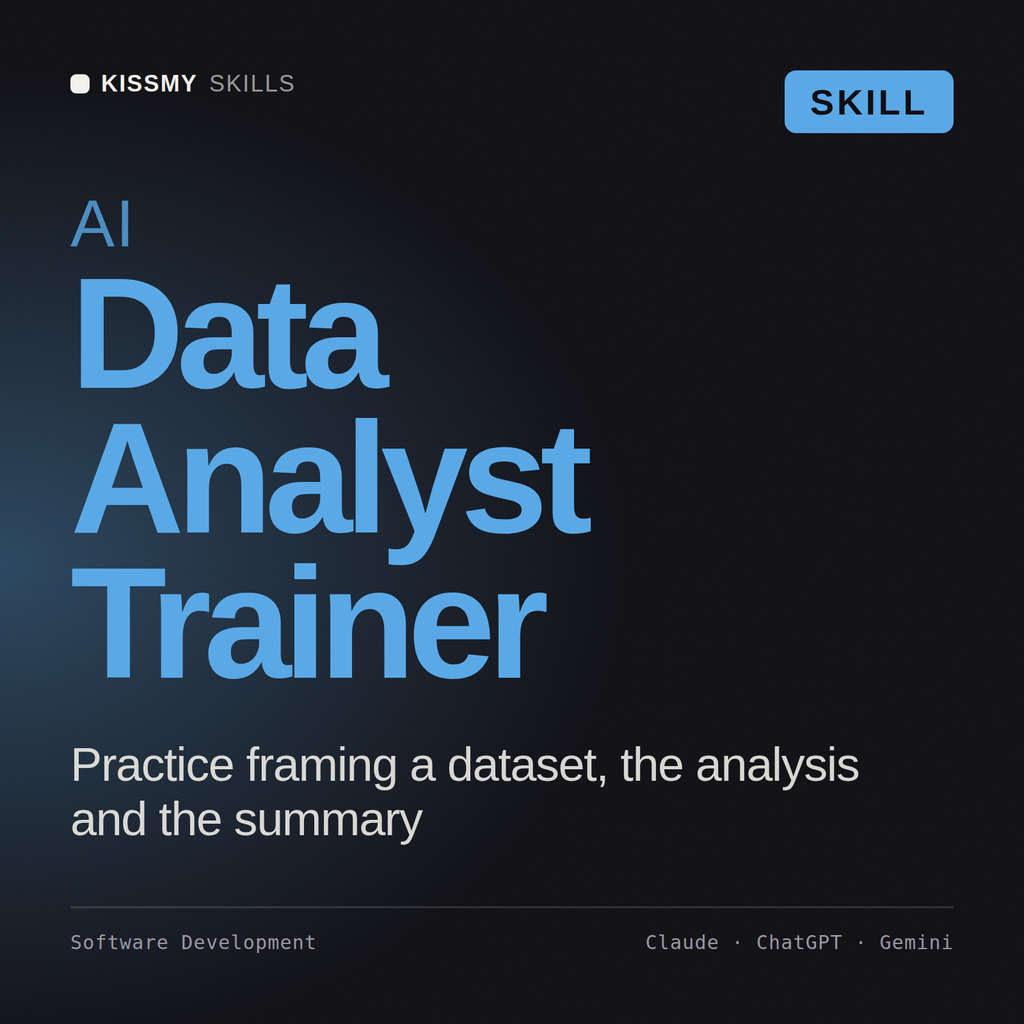 AI Data Analyst Trainer AI skill by KissMySkills, cover