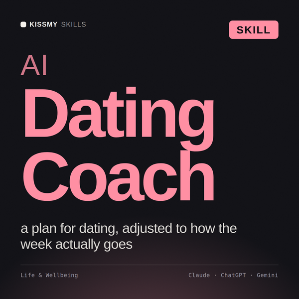 AI Dating Coach AI skill by KissMySkills, cover