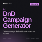 AI DnD Campaign Generator AI prompt by KissMySkills, cover
