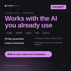 The AI DnD Campaign Generator AI prompt works with Claude, ChatGPT, Gemini and any AI chat, 30-day money-back guarantee