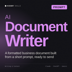 AI Document Writer AI prompt by KissMySkills, cover