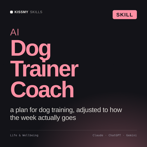 AI Dog Trainer Coach AI skill by KissMySkills, cover