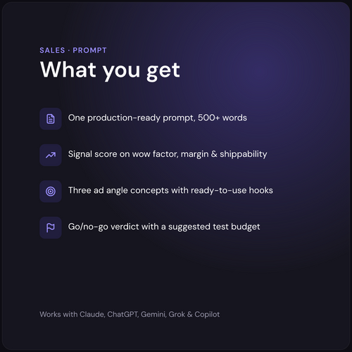 What you get — AI Dropshipping Product Research Assistant