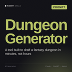 Dungeon Generator AI prompt by KissMySkills, cover