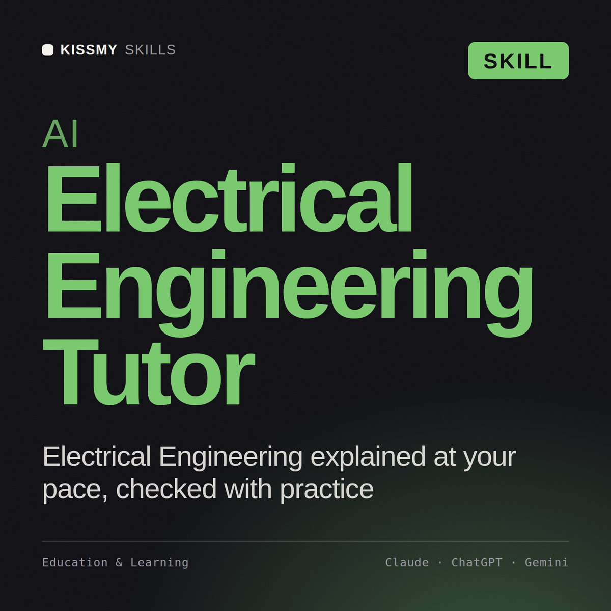 AI Electrical Engineering Tutor AI skill by KissMySkills, cover