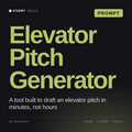 Elevator Pitch Generator AI prompt by KissMySkills, cover