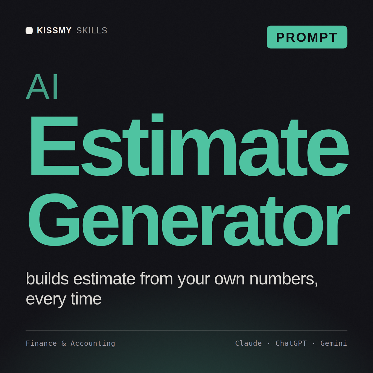 AI Estimate Generator AI prompt by KissMySkills, cover