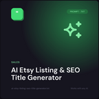 AI Etsy Listing & SEO Title Generator — AI prompt pack cover
