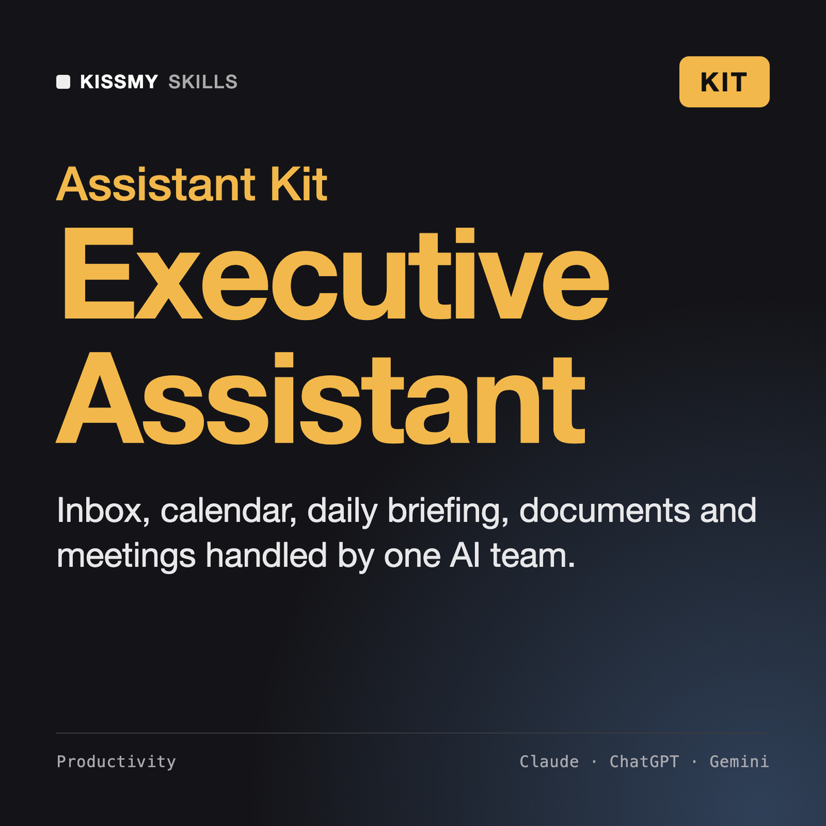AI Executive Assistant Kit by KissMySkills, cover