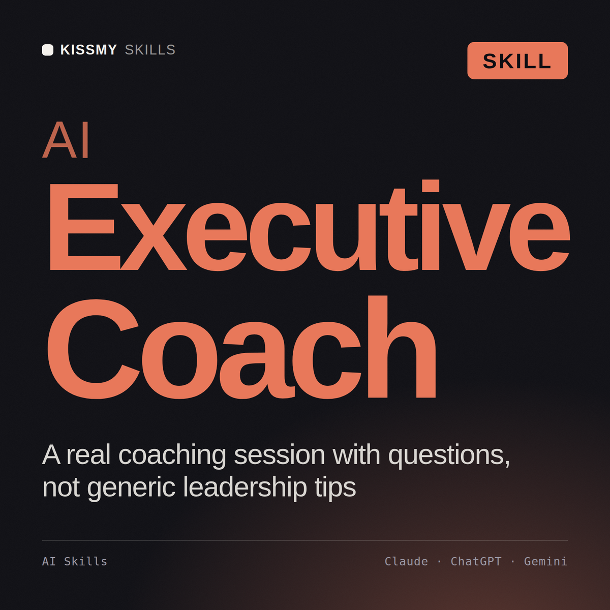 AI Executive Coach AI skill by KissMySkills, cover