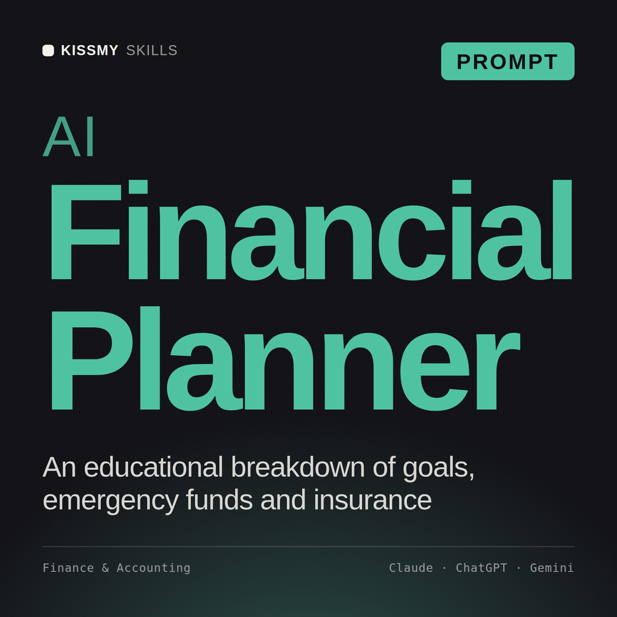 AI Financial Planner AI prompt by KissMySkills, cover