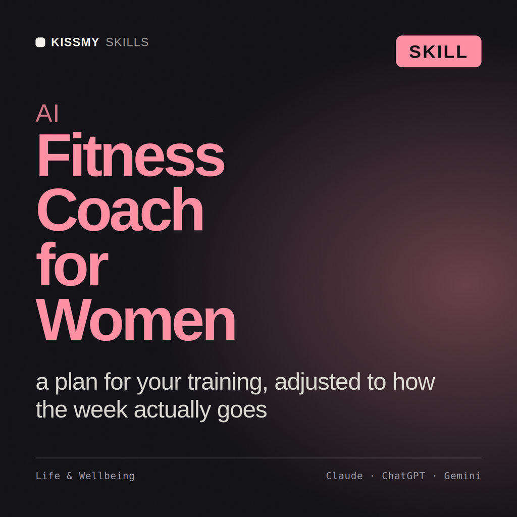 AI Fitness Coach for Women AI skill by KissMySkills, cover