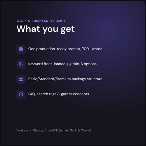 AI Fiverr Gig Description Writer - what you get
