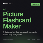 AI Picture Flashcard Maker AI prompt by KissMySkills, cover