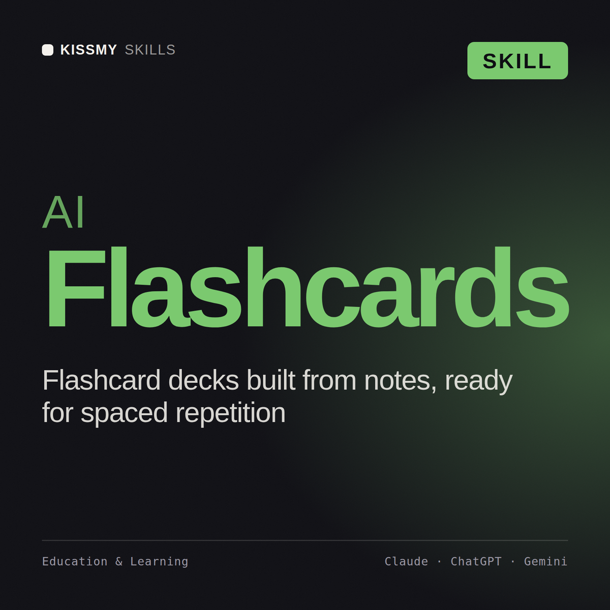 AI Flashcards AI skill by KissMySkills, cover