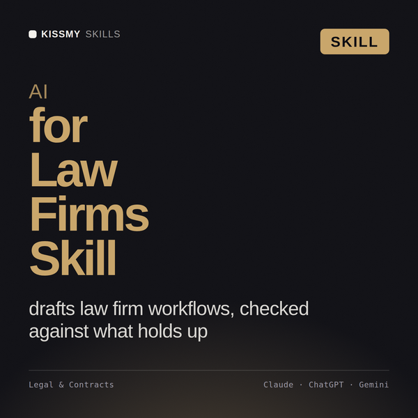 AI for Law Firms Skill AI skill by KissMySkills, cover