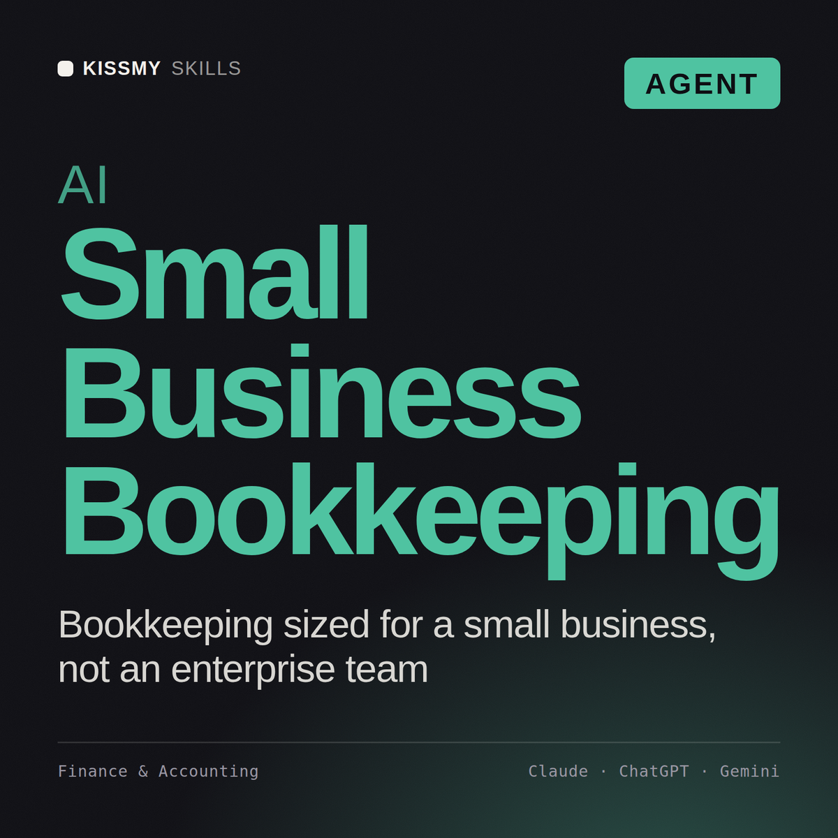 AI Small Business Bookkeeping AI agent by KissMySkills, cover