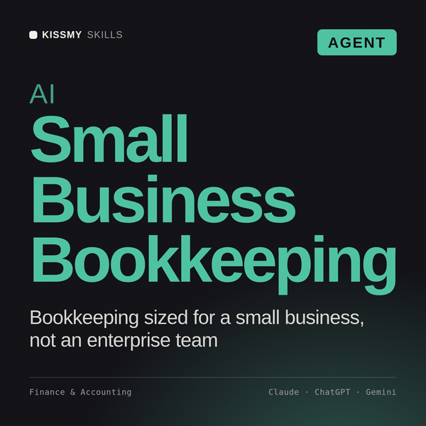 AI Small Business Bookkeeping AI agent by KissMySkills, cover